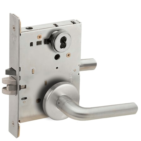 Schlage Grade 1 Entrance Office Mortise Lock, SFIC Prep Less Core, 02 Lever, B Rose, Satin Chrome Finish, Fi L9050B 02B 626